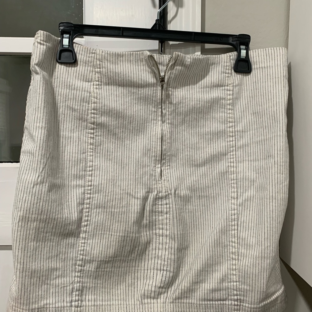 Free people white with black pinstripe skirt - size 12